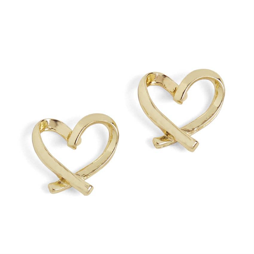 Signature Heart Stud Earrings - Gold- Valentine's Day: Gold