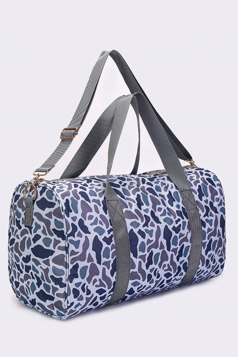 Grey Camouflage Weekender Duffle Bags