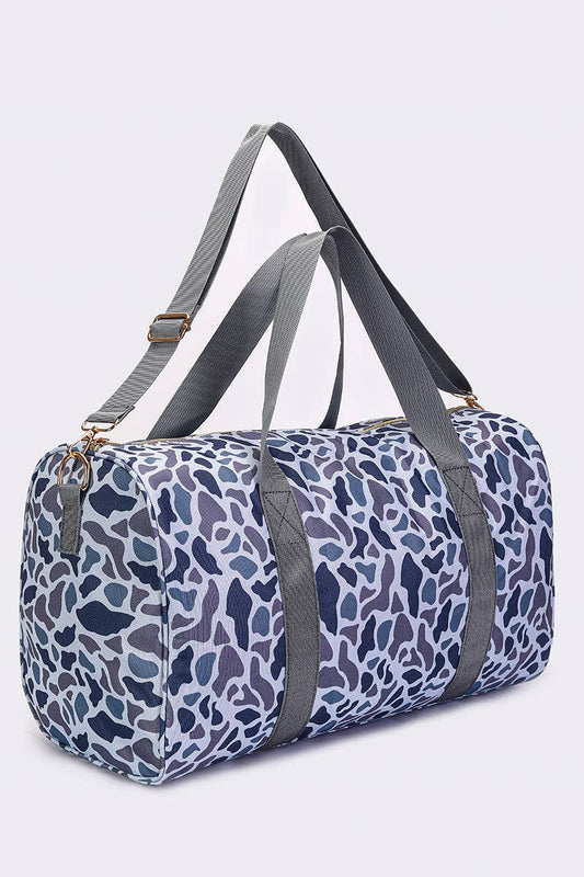 Grey Camouflage Weekender Duffle Bags
