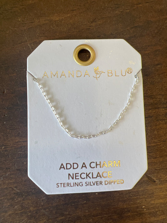Silver Add A Charm Paperclip Chain Necklace