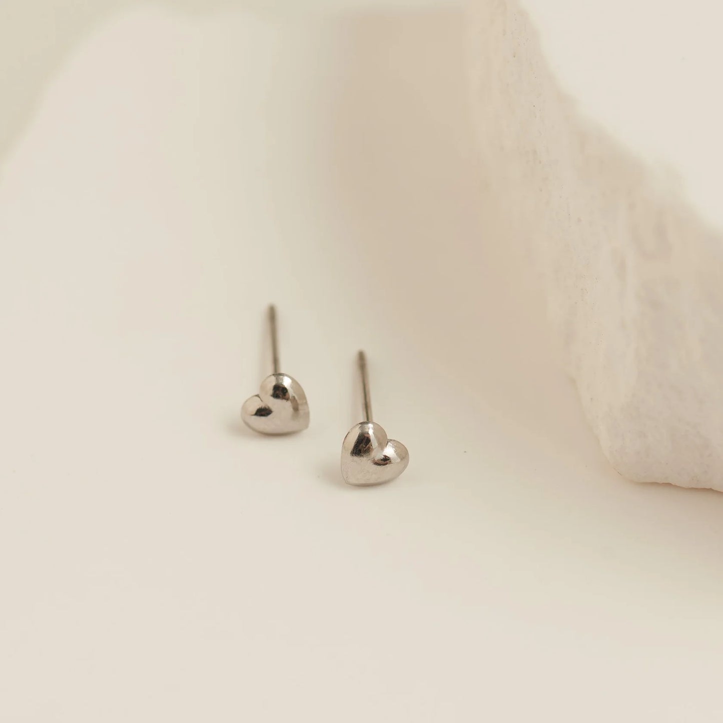 Silver Heart Stud