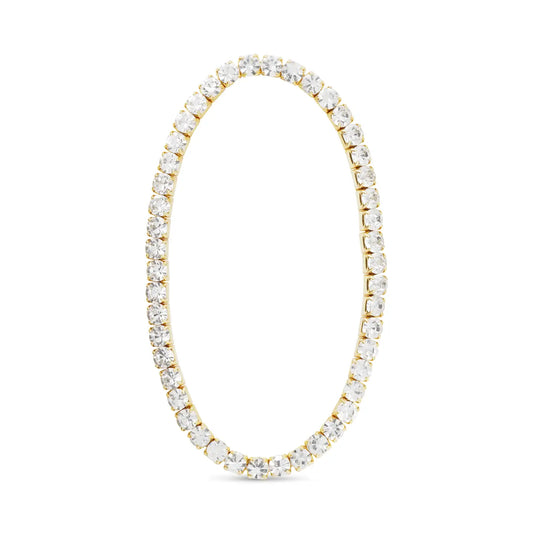 Gold Clear Stretch Tennis Bracelet