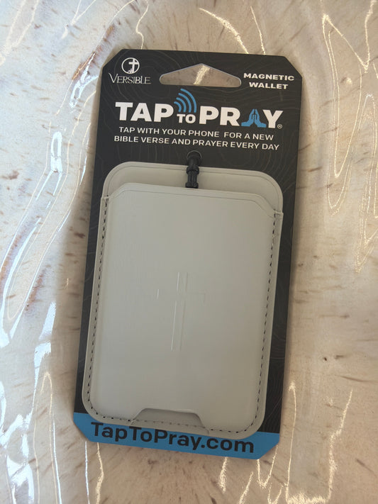 Tap to Pray - Magnetic Wallet - Cool Grey
