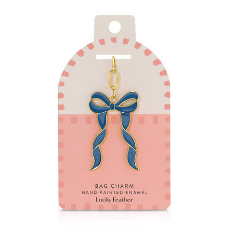Blue Bow Bag Charm