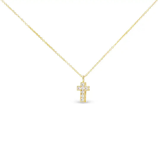 Gold Small Framed Cross Necklace