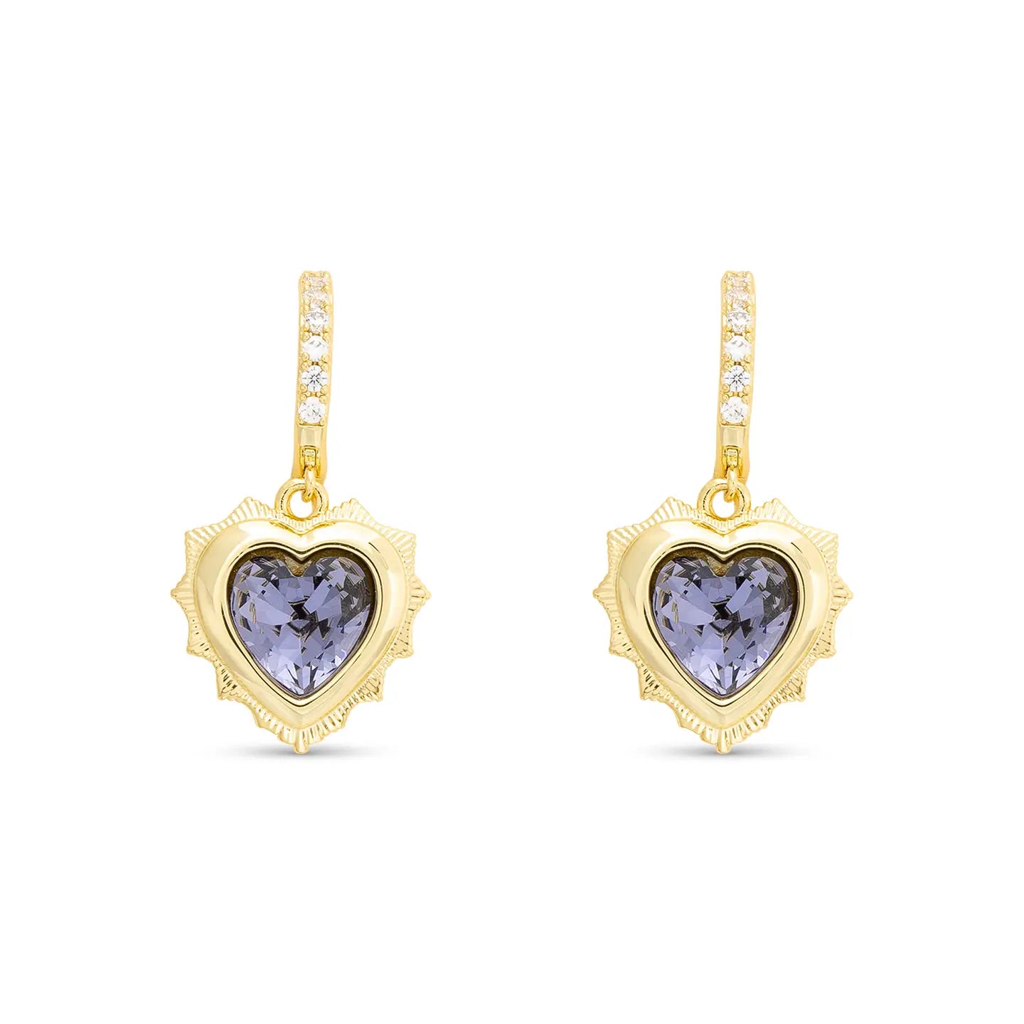 Birthstone Heart Earrings