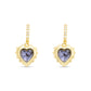 Birthstone Heart Earrings
