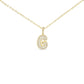 Gold CZ Large - Initial Necklaces