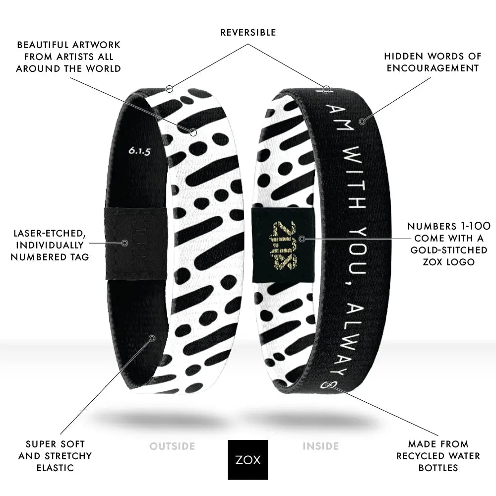 Inspirational Bracelet - I Am With You, Always