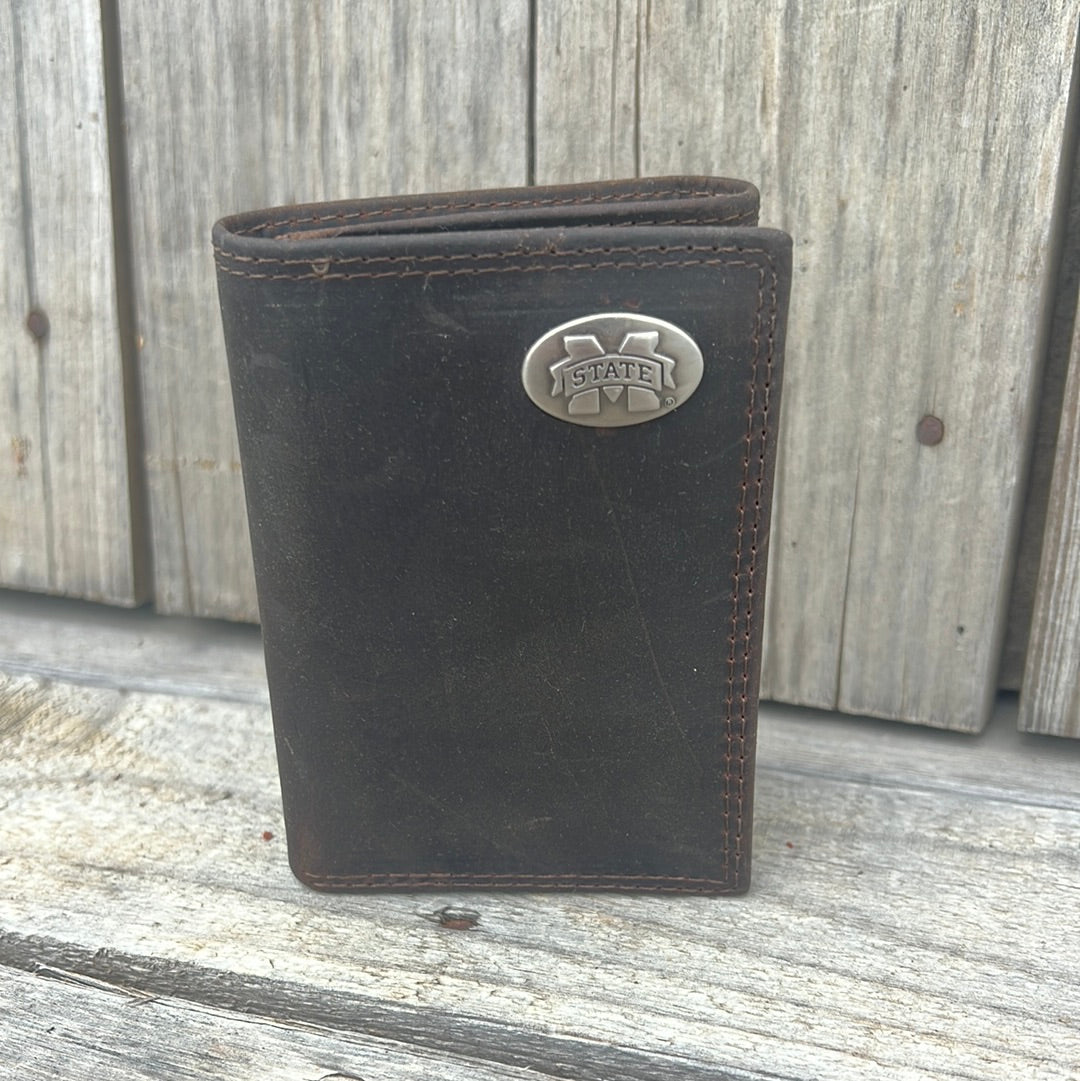 Zep-Pro + Light Brown Crazy Horse TriFold Wallet
