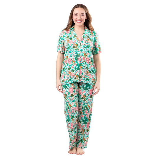 Wild Blooms Bamboo Pajama Set