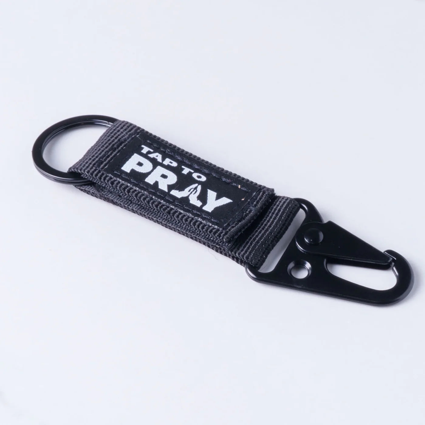 Tap To Pray - Tactical Carabiner Keychain - Black