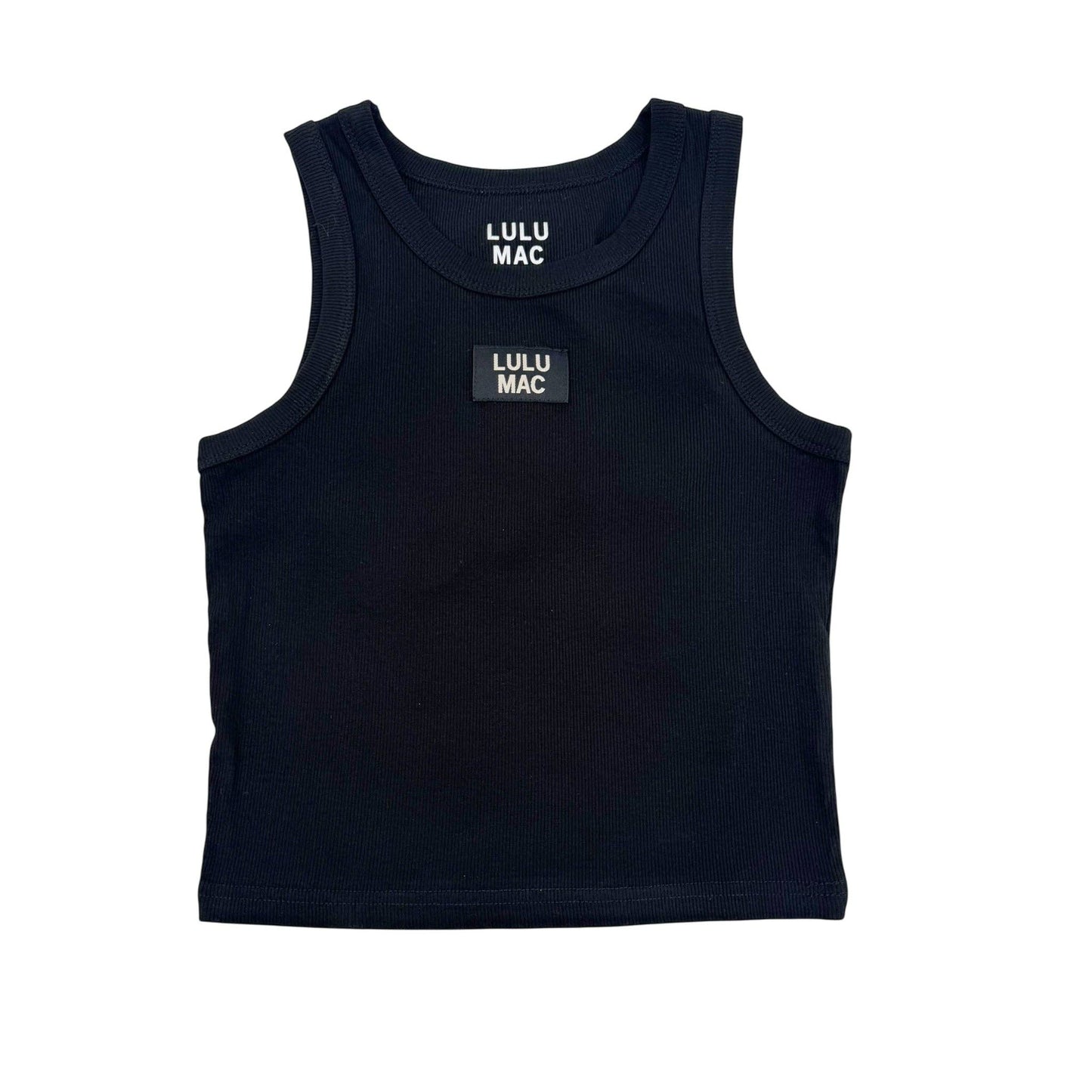 BLACK LULU MAC SOLID TANK TOPS