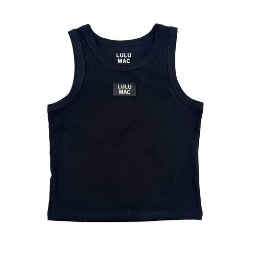 BLACK LULU MAC SOLID TANK TOPS