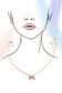 LACE BOW CHARM PENDANT NECKLACE | Gold