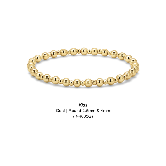 Kids Gold | Round 2.5mm & 4mm