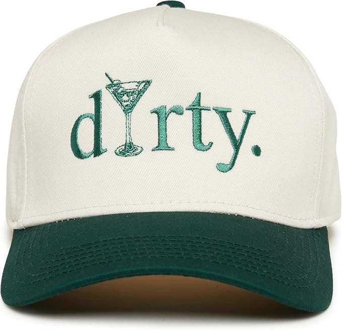 Embroidered Cap - Dirty (Martini) - Green/Beige