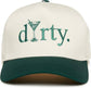 Embroidered Cap - Dirty (Martini) - Green/Beige