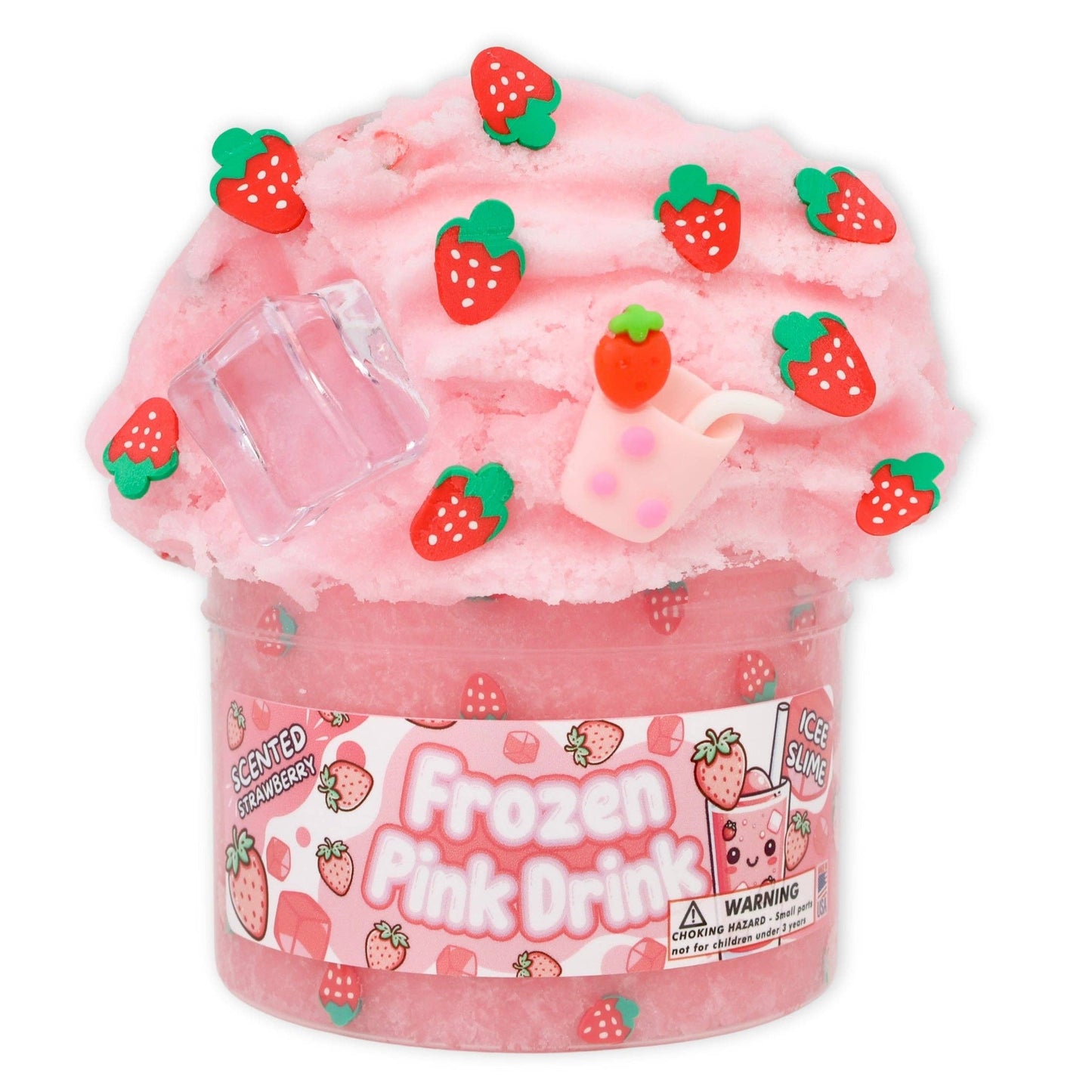 Frozen Pink Drink -  Icee Textured Slime