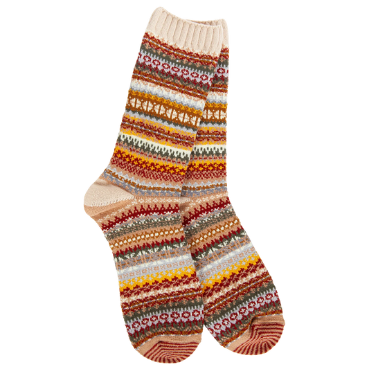 Weekend Nordic Crew Socks + Cashew