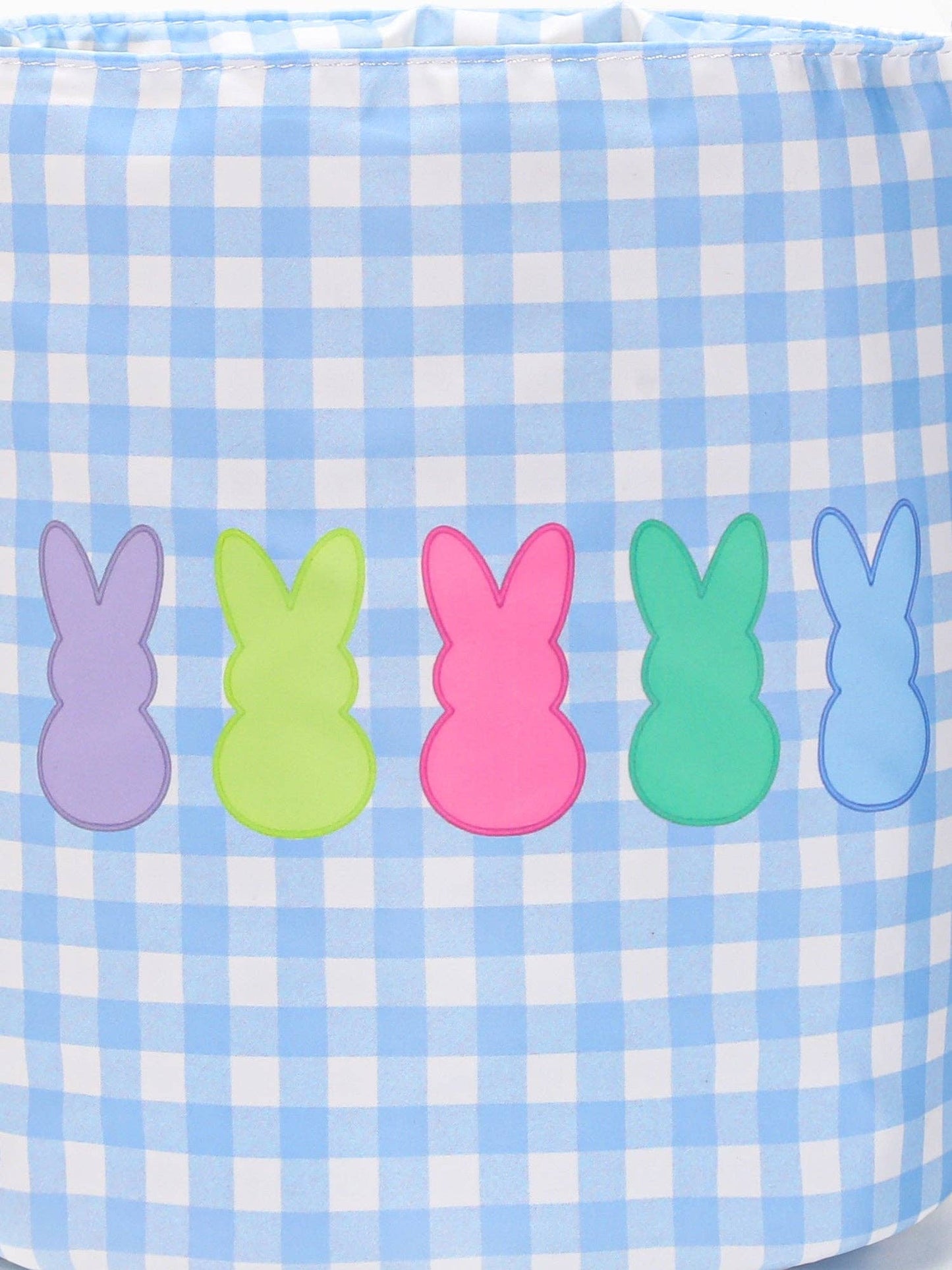 Boys Rabbit Print Checked Easter Basket