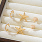 Nautical Shell Starfish Pearl Trio Earring Set