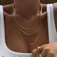 18K STAINLESS STEEL TARNISH FREE LAYERED NECKLACE | GOLD
