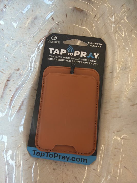 Tap to Pray - Magnetic Wallet - Camel