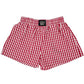 GINGHAM BOXER SHORT: RED