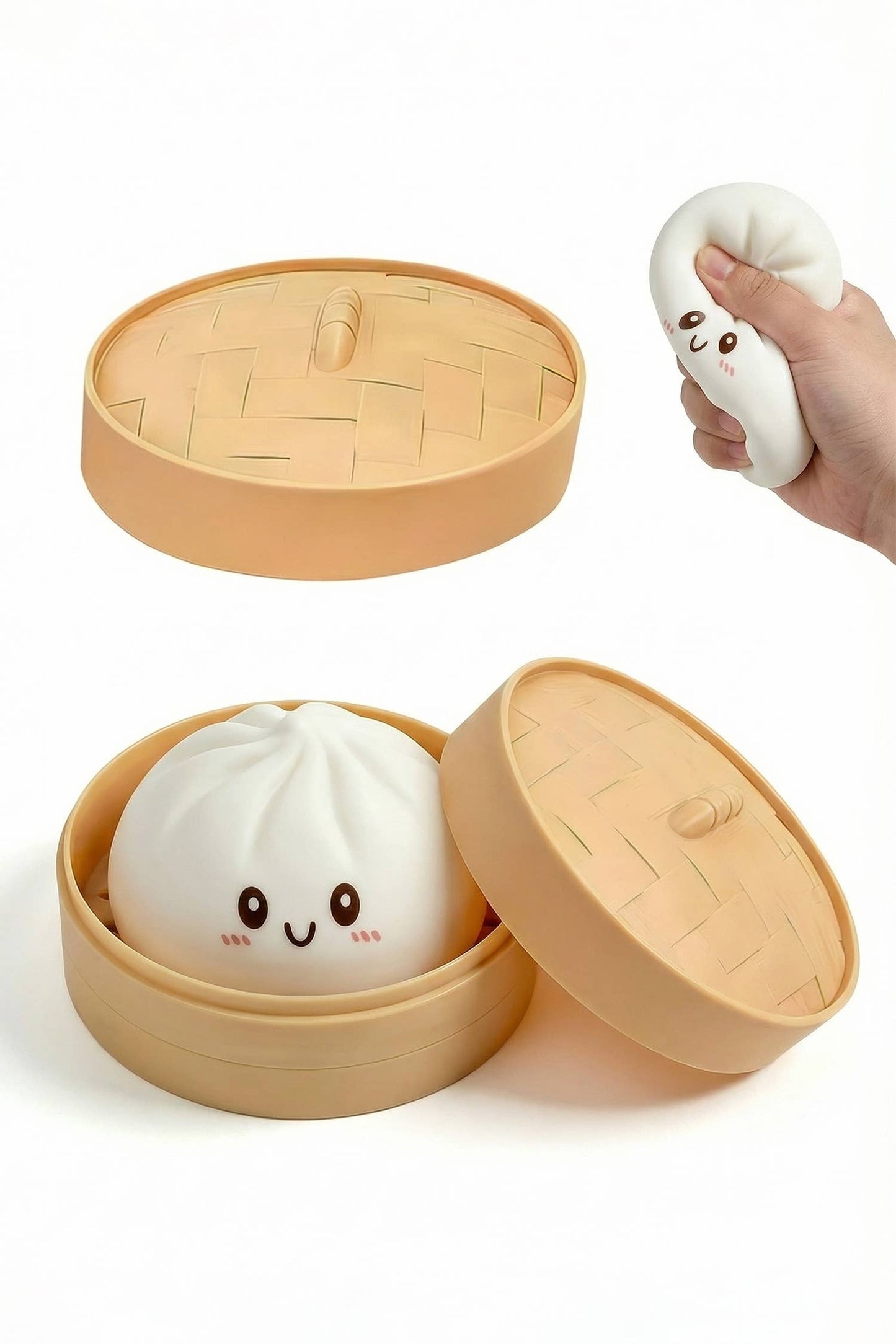 Slow Rise Relieve Pressure Mystery Duck Dumpling Squishy Toy: Blossom Steamed Bun Dumplings / ONE SIZE