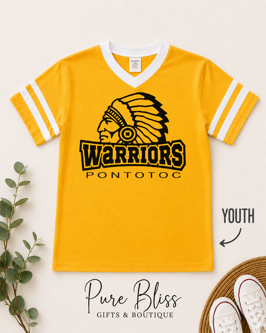 Youth Warrior Head Jersey W/ White Trim