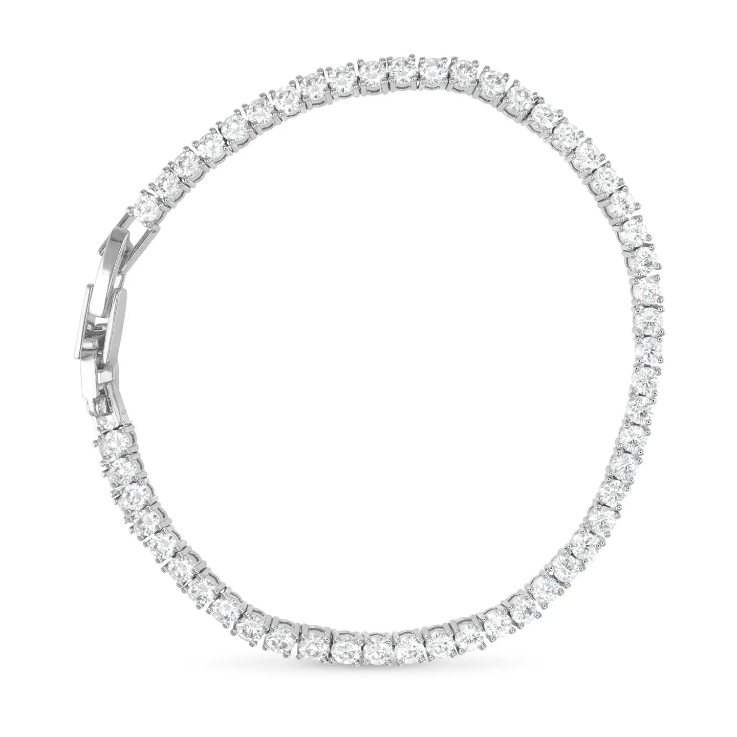Silver Traditional Tennis Braclet