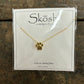 Gold Paw Print Necklace