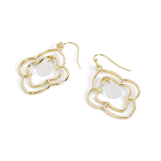 Quatrefoil Dangle Earrings - Gold: Gold