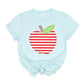 Patchwork Apple Light Blue Tee