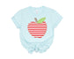 Patchwork Apple Light Blue Tee