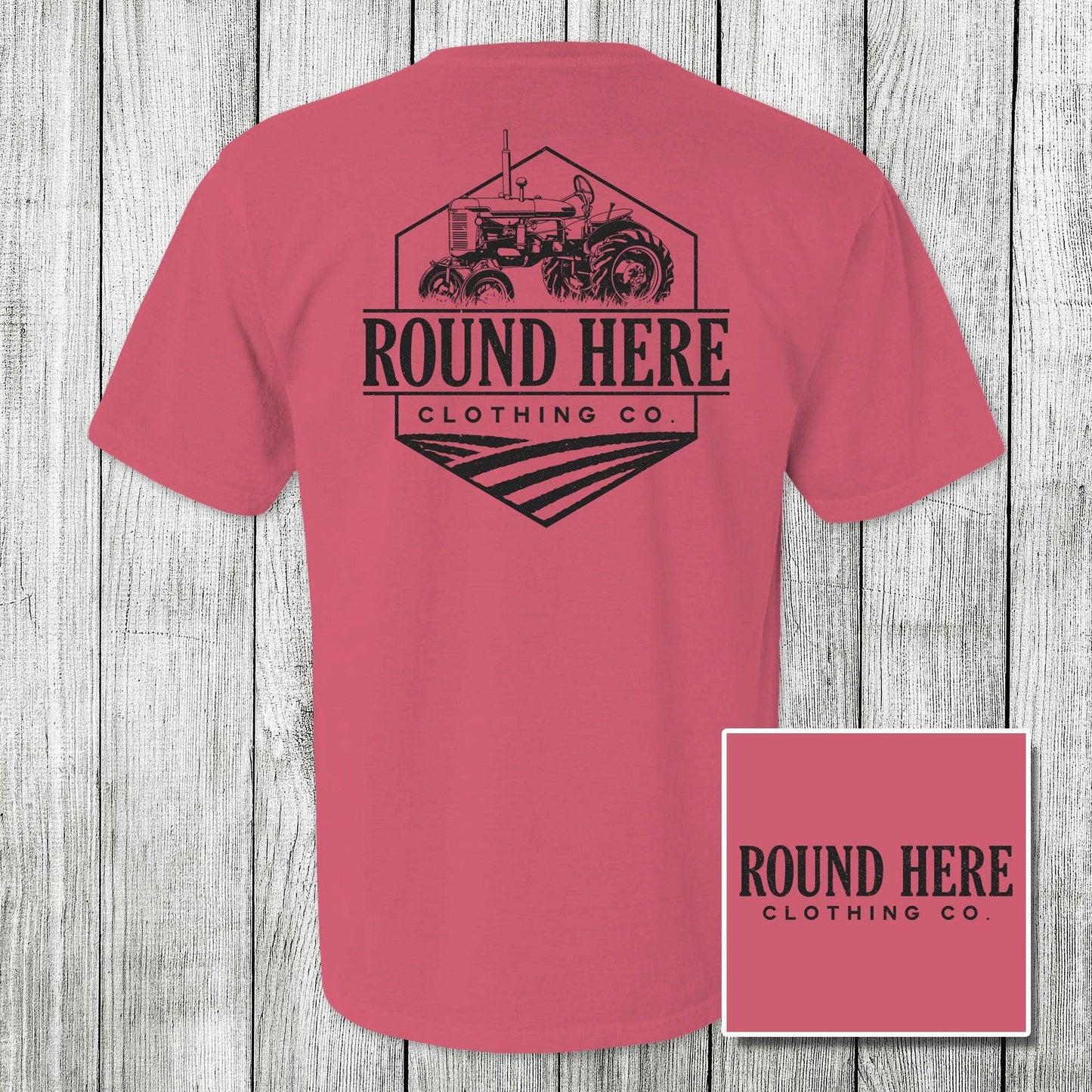 'Round Here Watermelon Tractor Tee