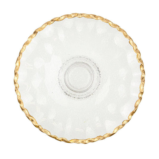 Triomphe Cake Stand - Clear + Gold