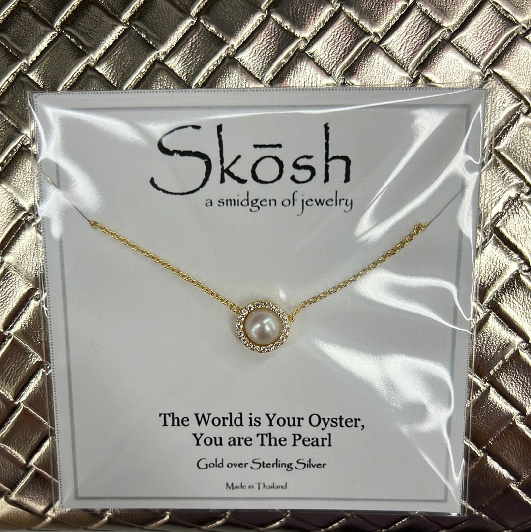Diamond Pearl Necklace