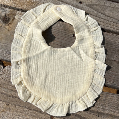 Ruffled Linen Bibs