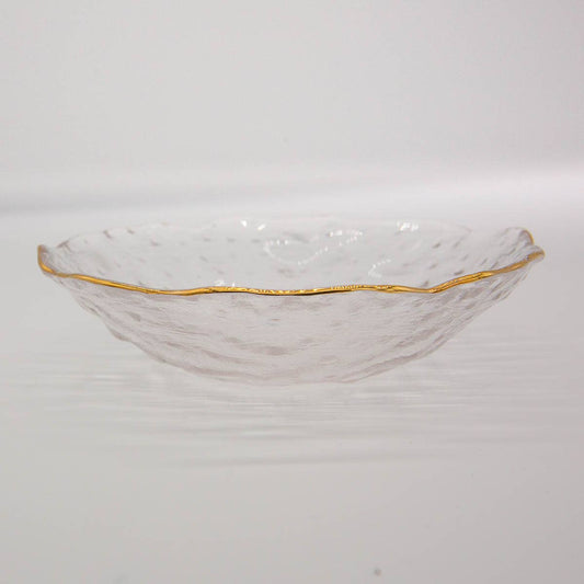 Provence Serving Bowl - Clear + Gold