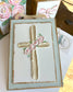 Cross with roses panel  |  Easter Spring wedding baptism