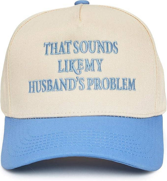 Sounds Like My Husband's Problem Denim/Beige