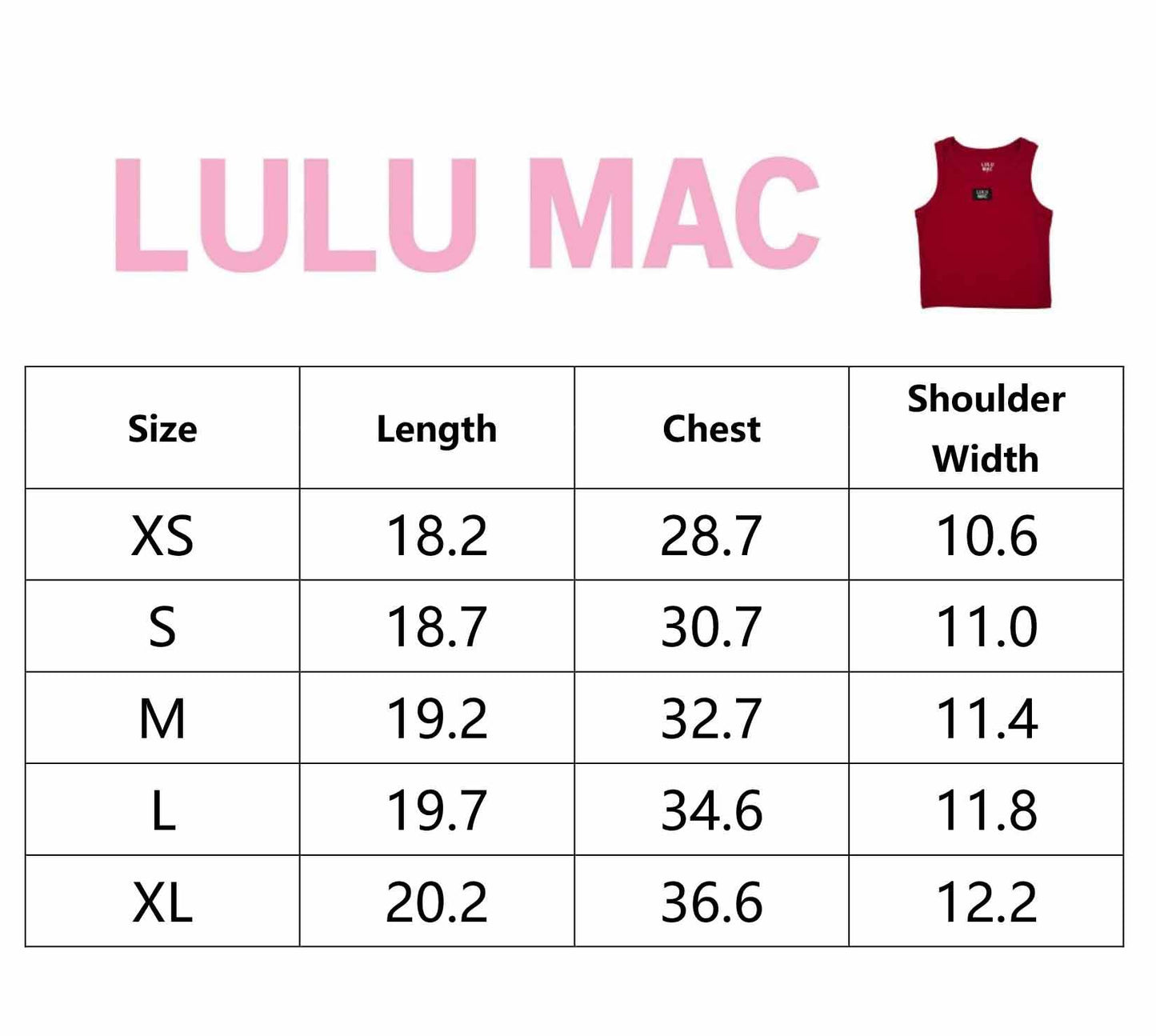 BLACK LULU MAC SOLID TANK TOPS