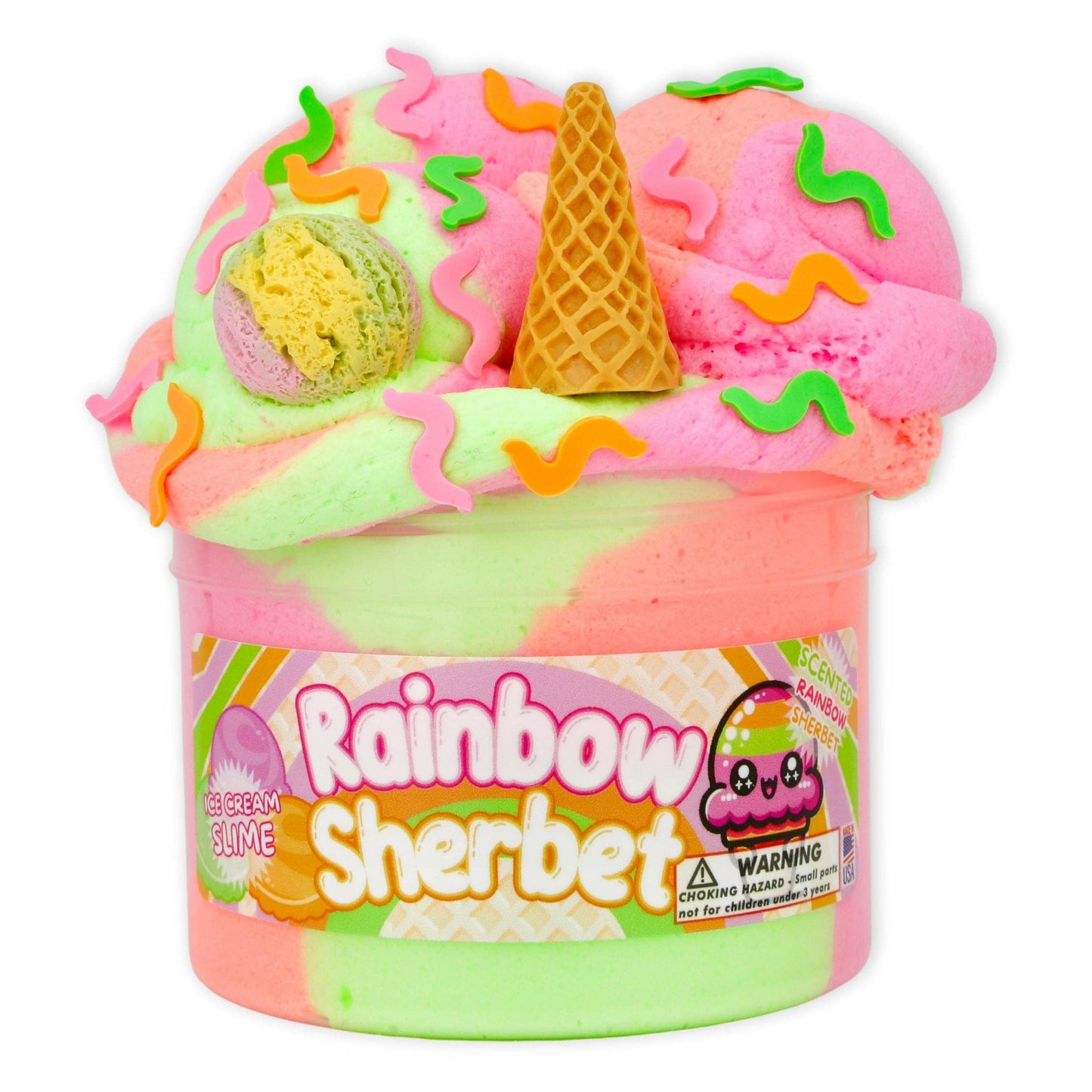 Rainbow Sherbet - Ice-Cream Textured Slime