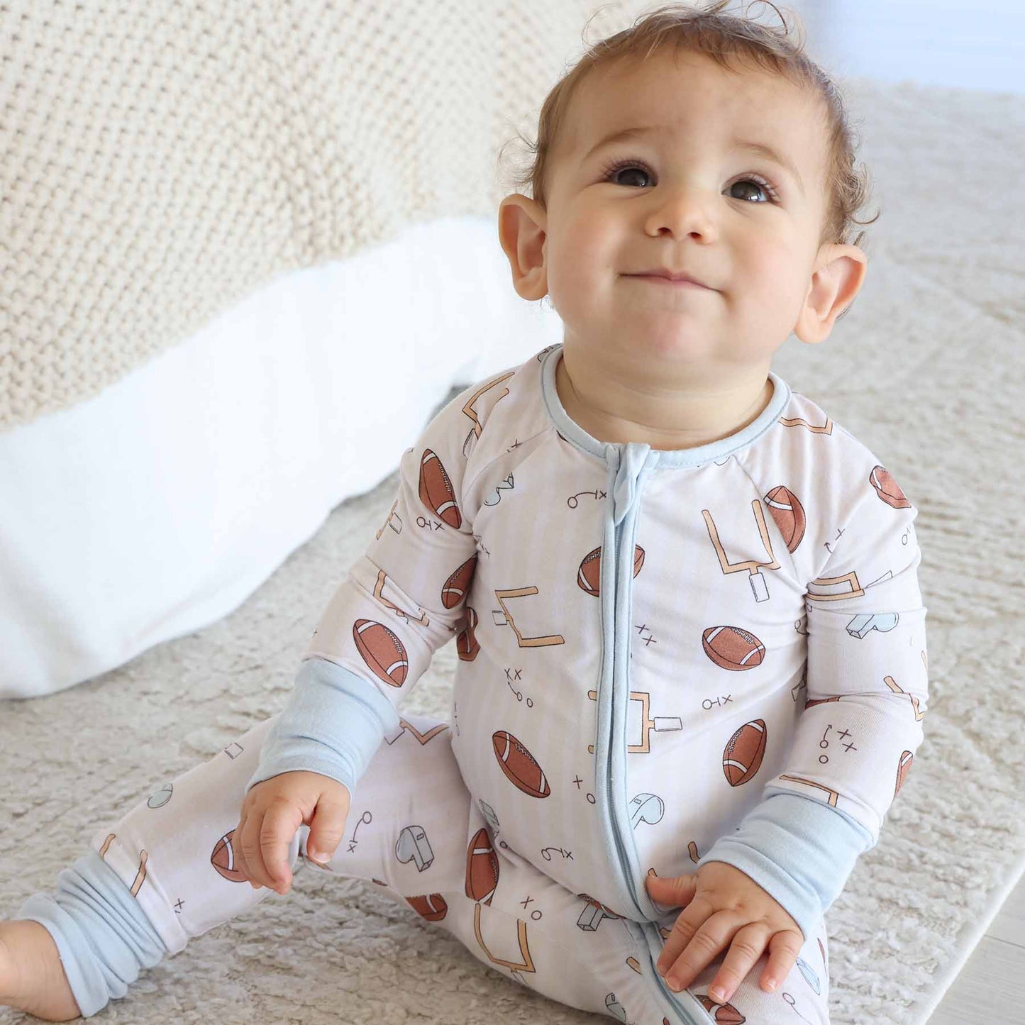 Tiny Touchdowns Convertible Zip Romper