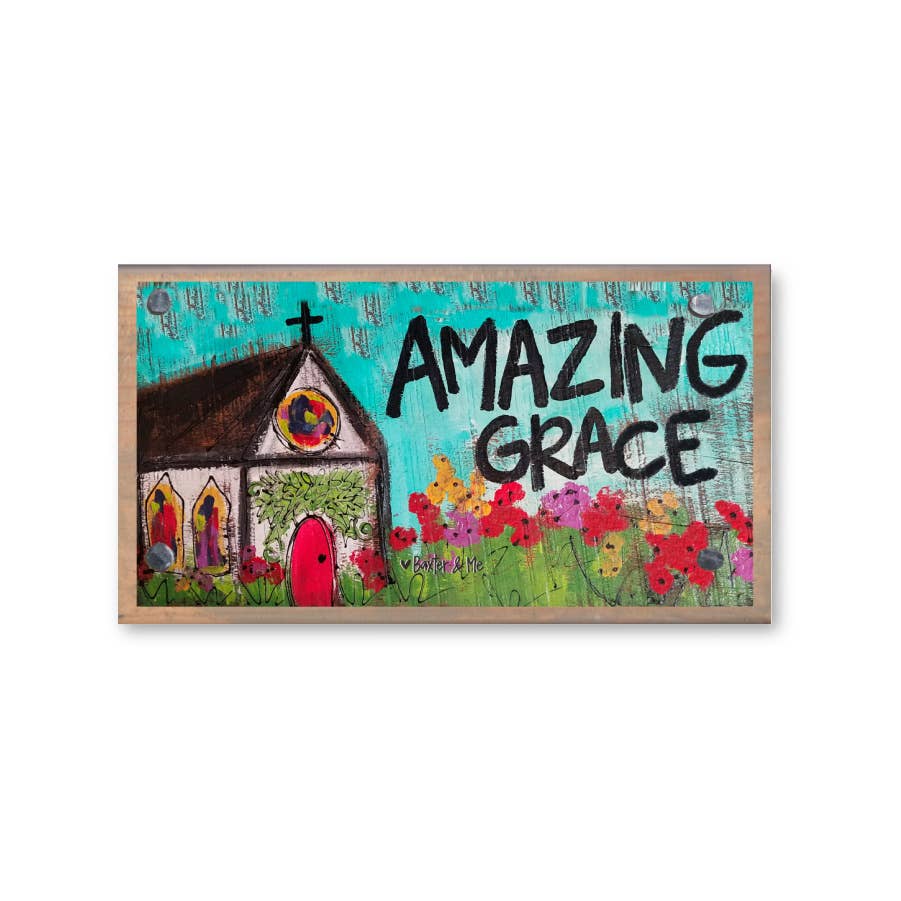 Amazing Grace Driftwood Happy Block