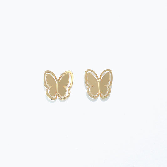 Gold Cutout Butterfly Earrings
