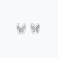 Cutout Silver Butterfly Earrings