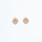 Gold Squares with Pearls Earrings